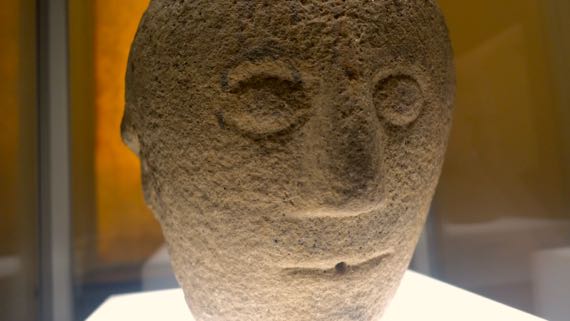 3 faced stone head 1to2 C AD