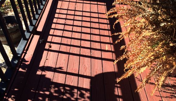 BBQ porch shadows