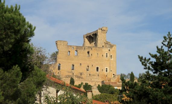 Chateauneuf du Pape ruined pape house