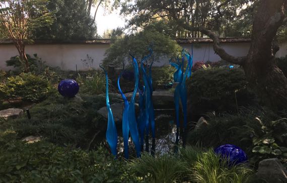 Chihuly in Japanese garden