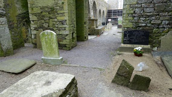 Timoleague abbey new grave