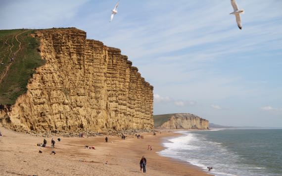 West Bay Jurassic cliff