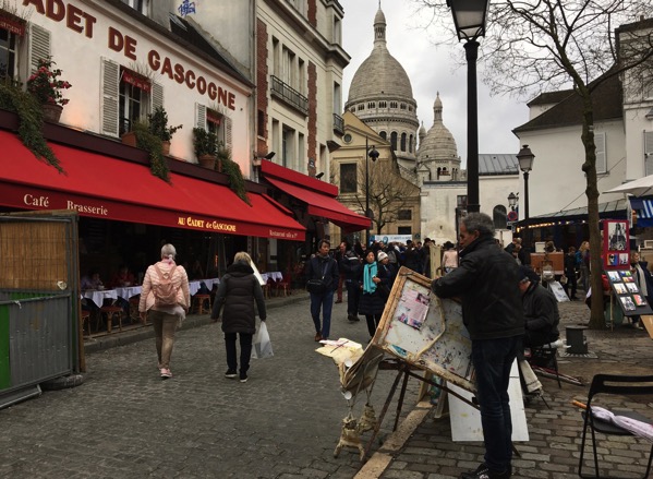 Artist setting up Place du Tertre