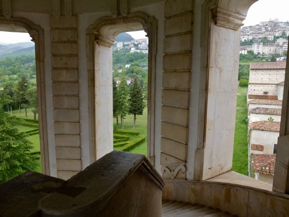 Certosa stair room town view