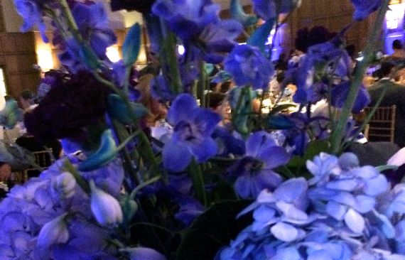 Dark blue wedding bouquet