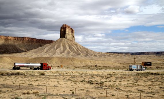 Dramatic SW landscape w human elements