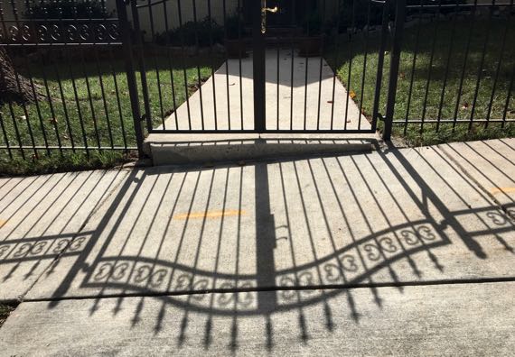 Gate fence shadow