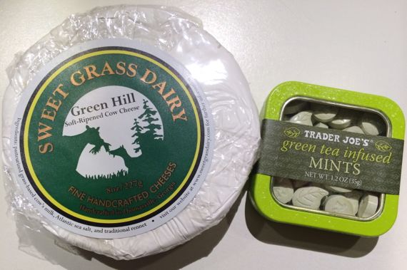 Green food cheese mints