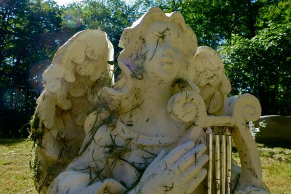 Laney cem angel with grass