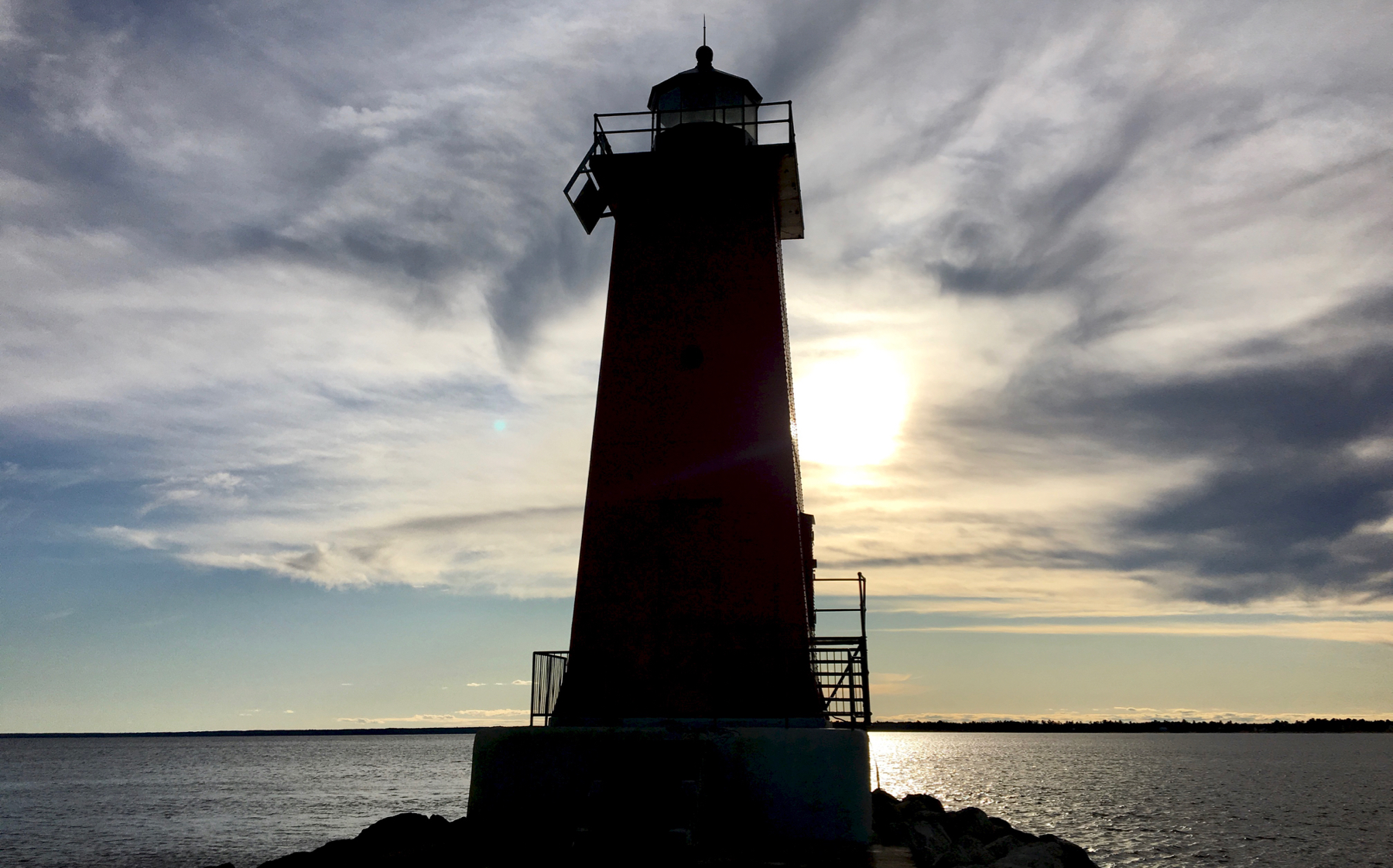 Lighthouse backlit