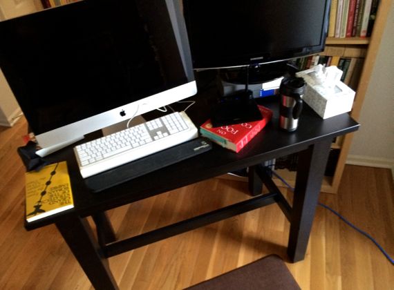 Standing desk setup