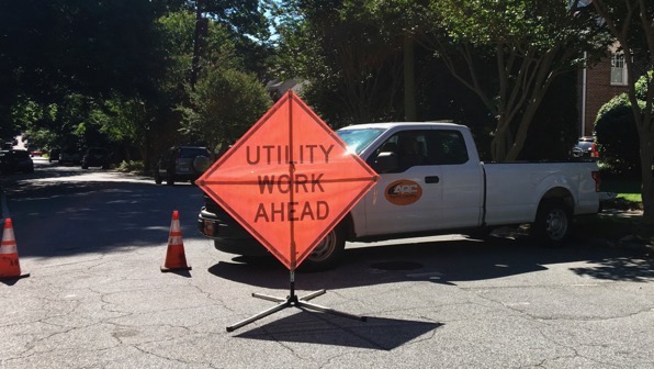 Utility work ahead