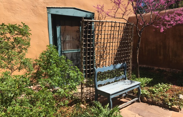 Wooden patio bench