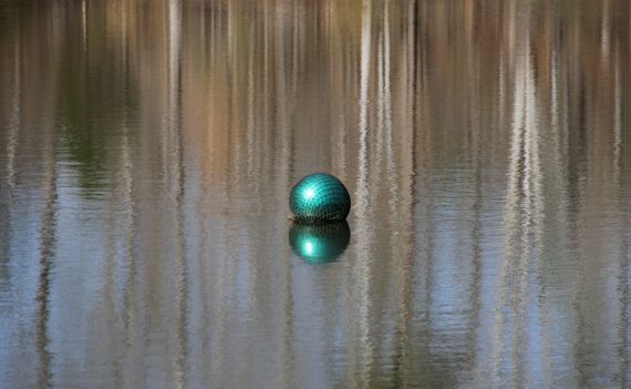 Yoga ball art w reflections