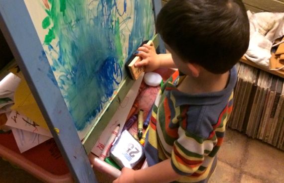 Young artist at work